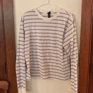 orange and purple striped shirt